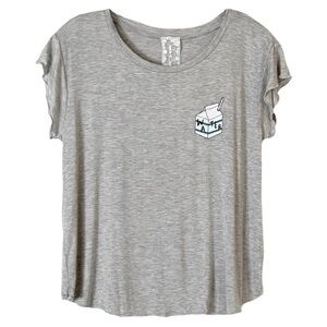 🌺 Sadie & Sage Jersey Gray Water Graphic Print Tee NWT Size M